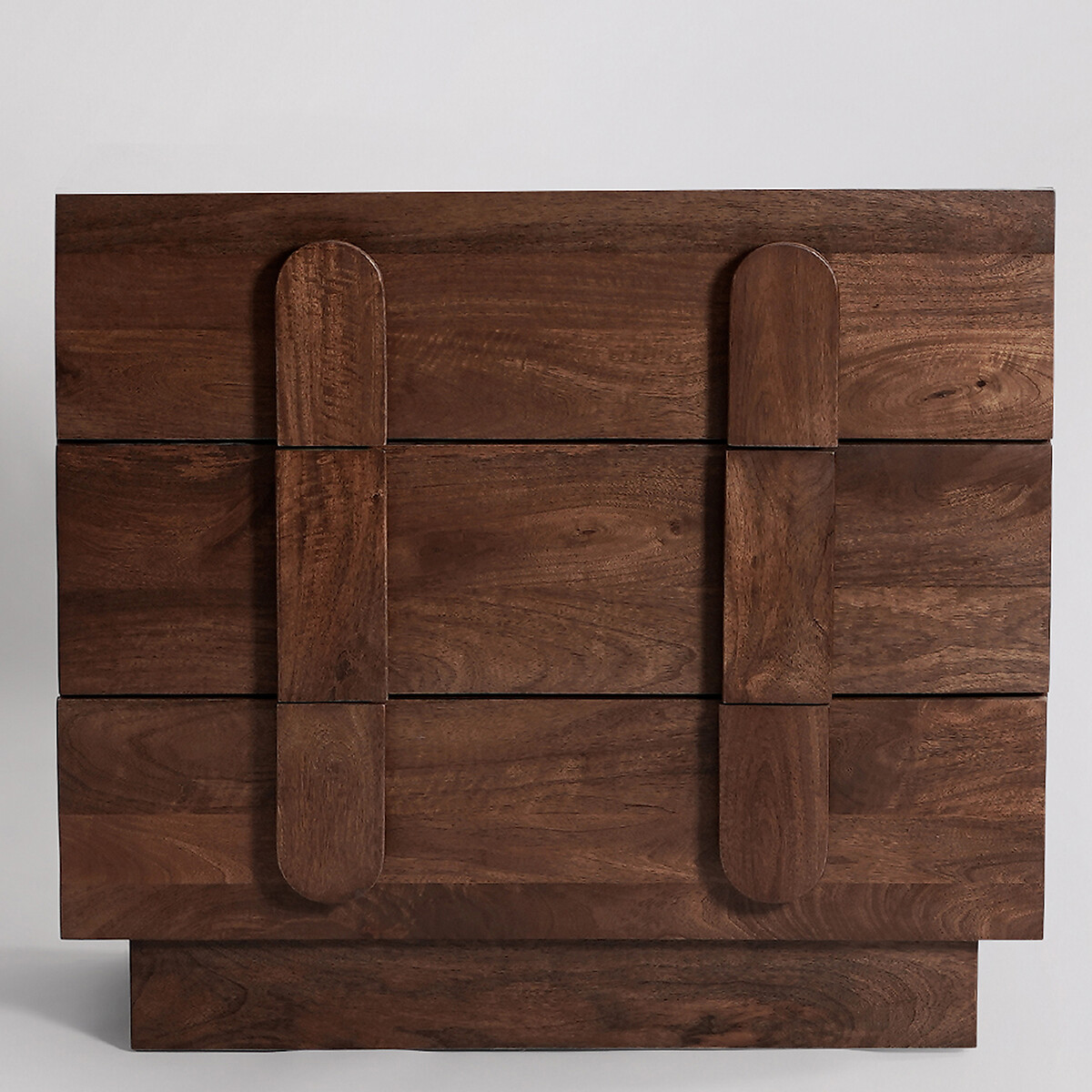 Rolo Mango Wood 3 Drawer Chest Of Drawers dark brown, SWOON