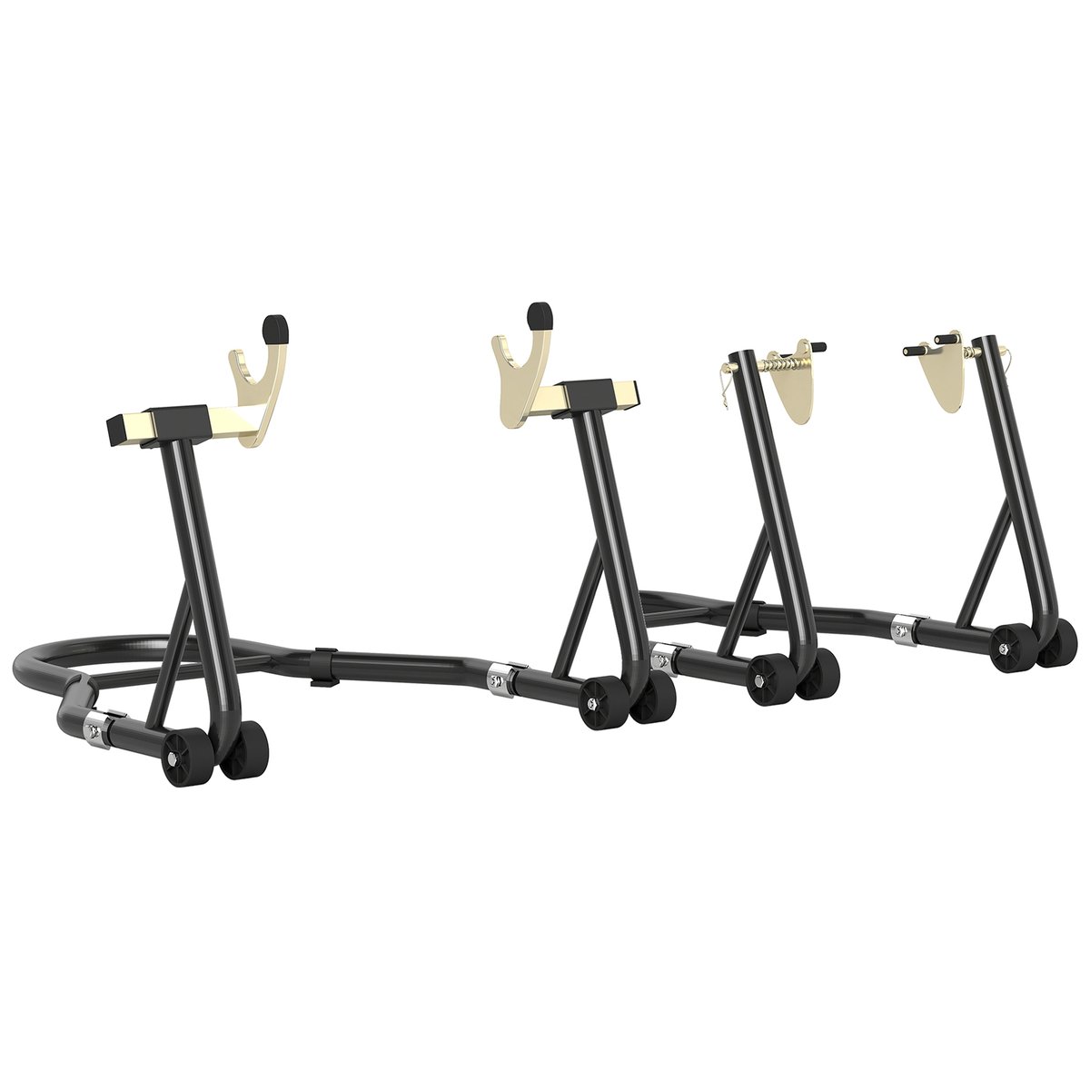 Support pour moto Acier Noir noir, HOMCOM