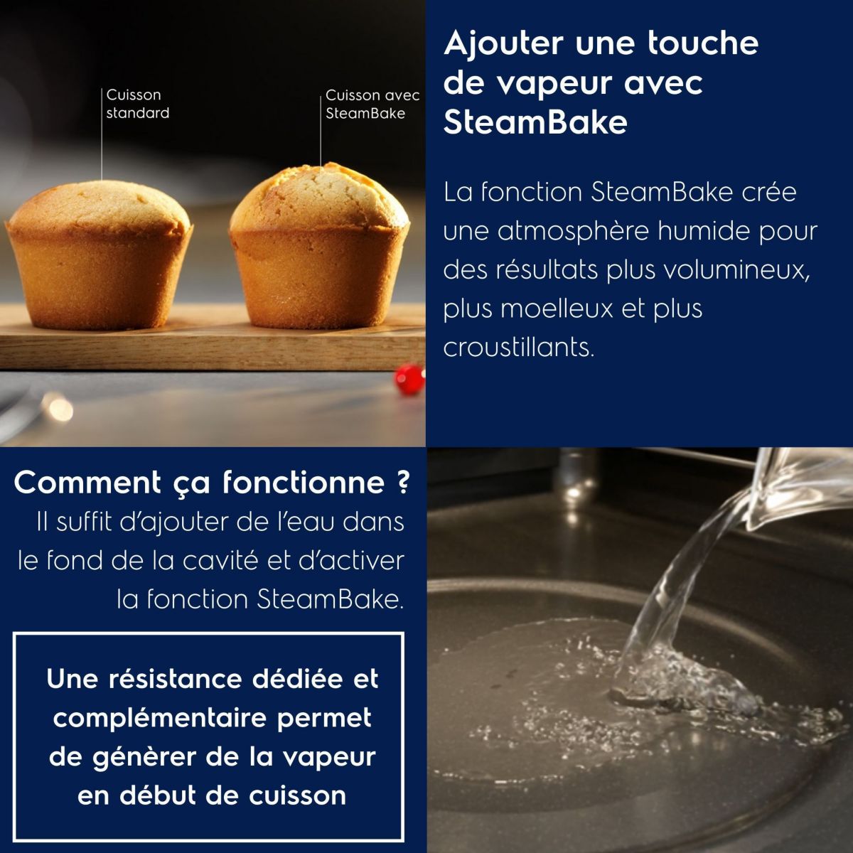 Four encastrable LODDP67WH2 Pyrolyse Chaleur tournante et Vapeur SteamBake 72L couleur unique, ELECTROLUX