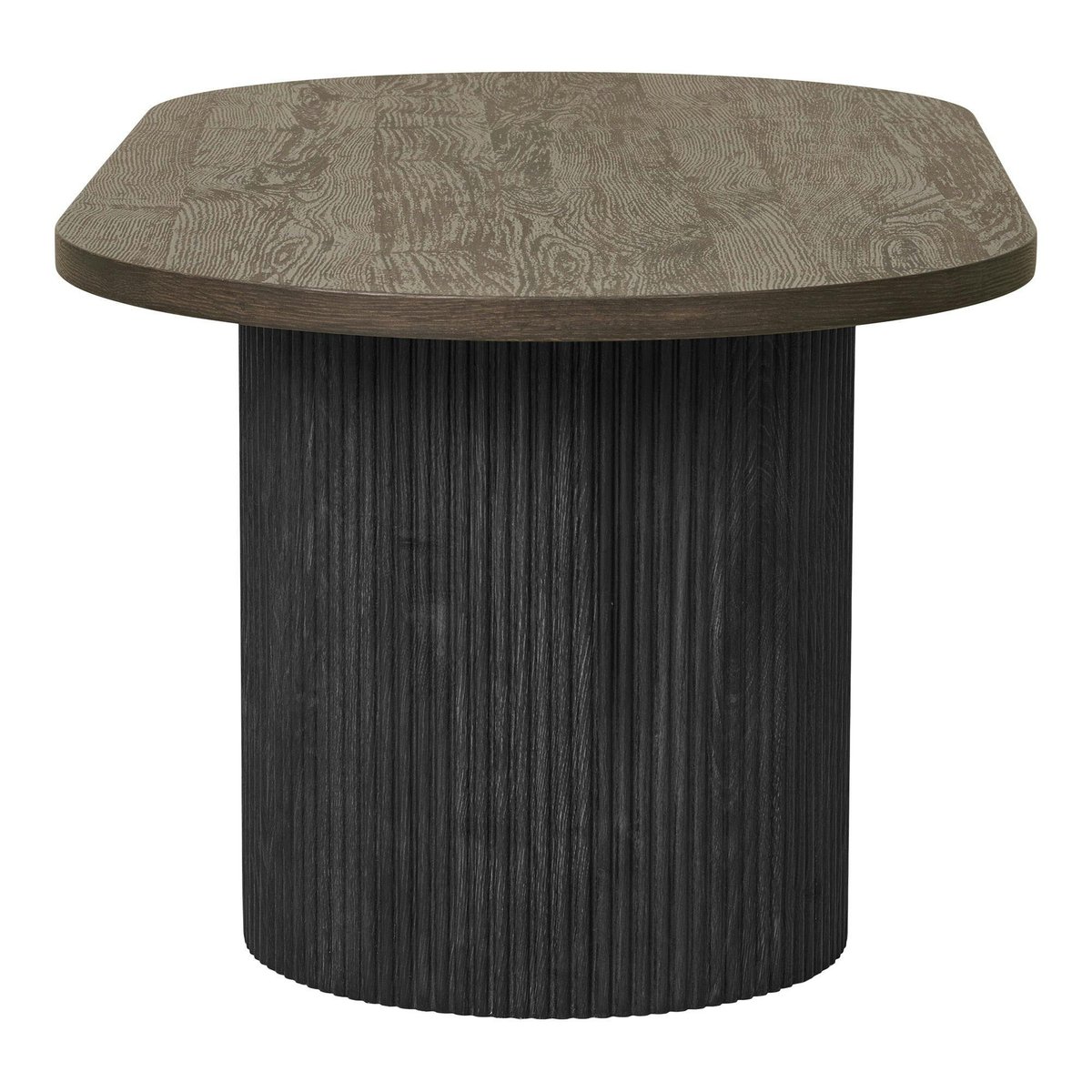Table basse ovale design, décor bois MATERA bois foncé, PIER IMPORT
