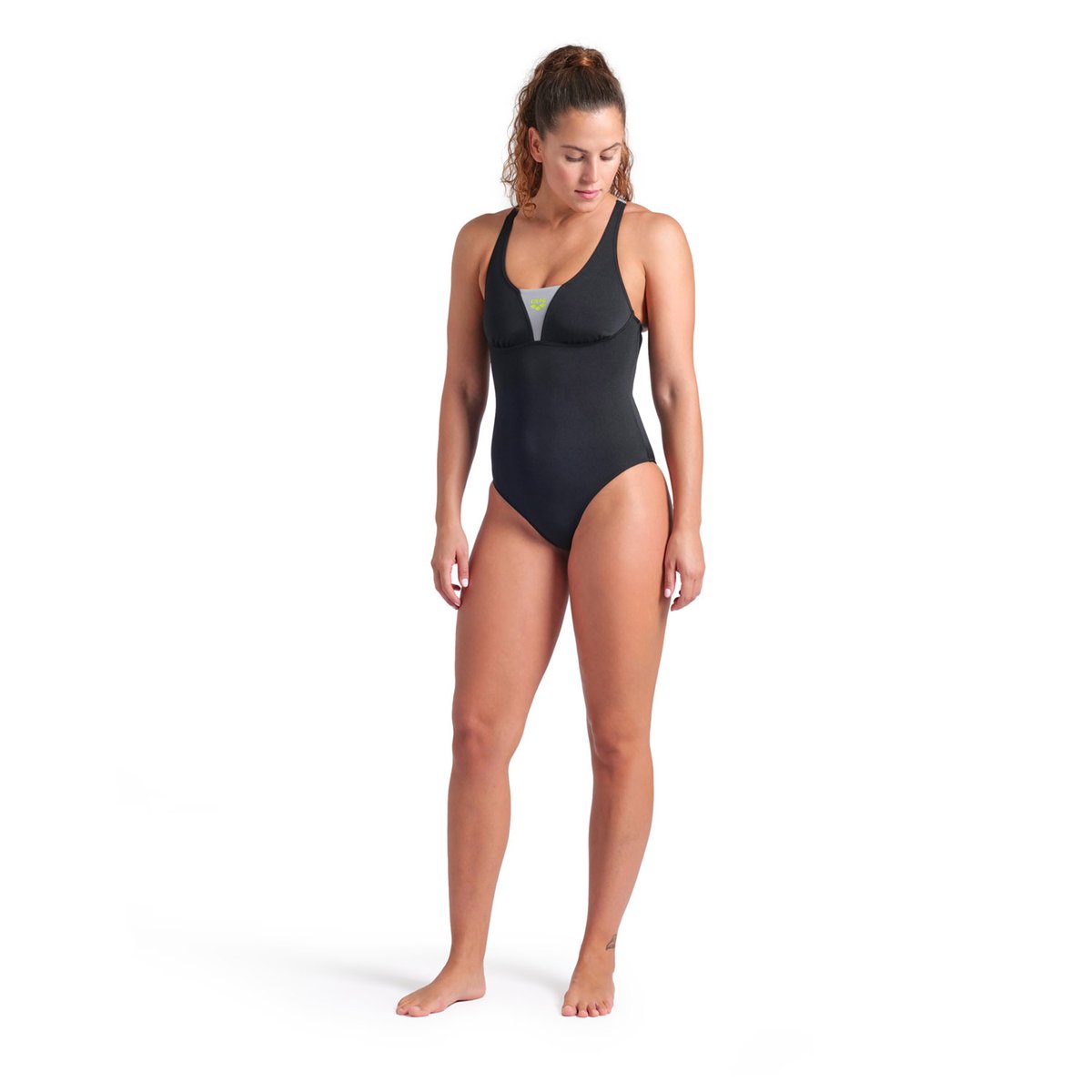 Maillot de bain arena Performance Solid Control Pro Back pour femme black-sea foam, ARENA