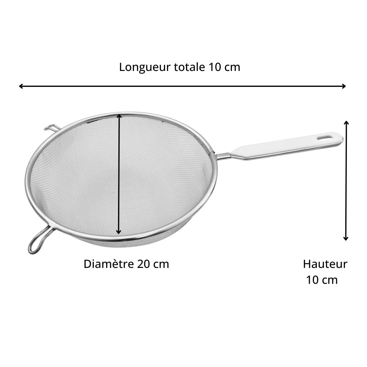 Passoire tamis avec manche en inox diamètre 20 cm BASIC gris, FACKELMANN