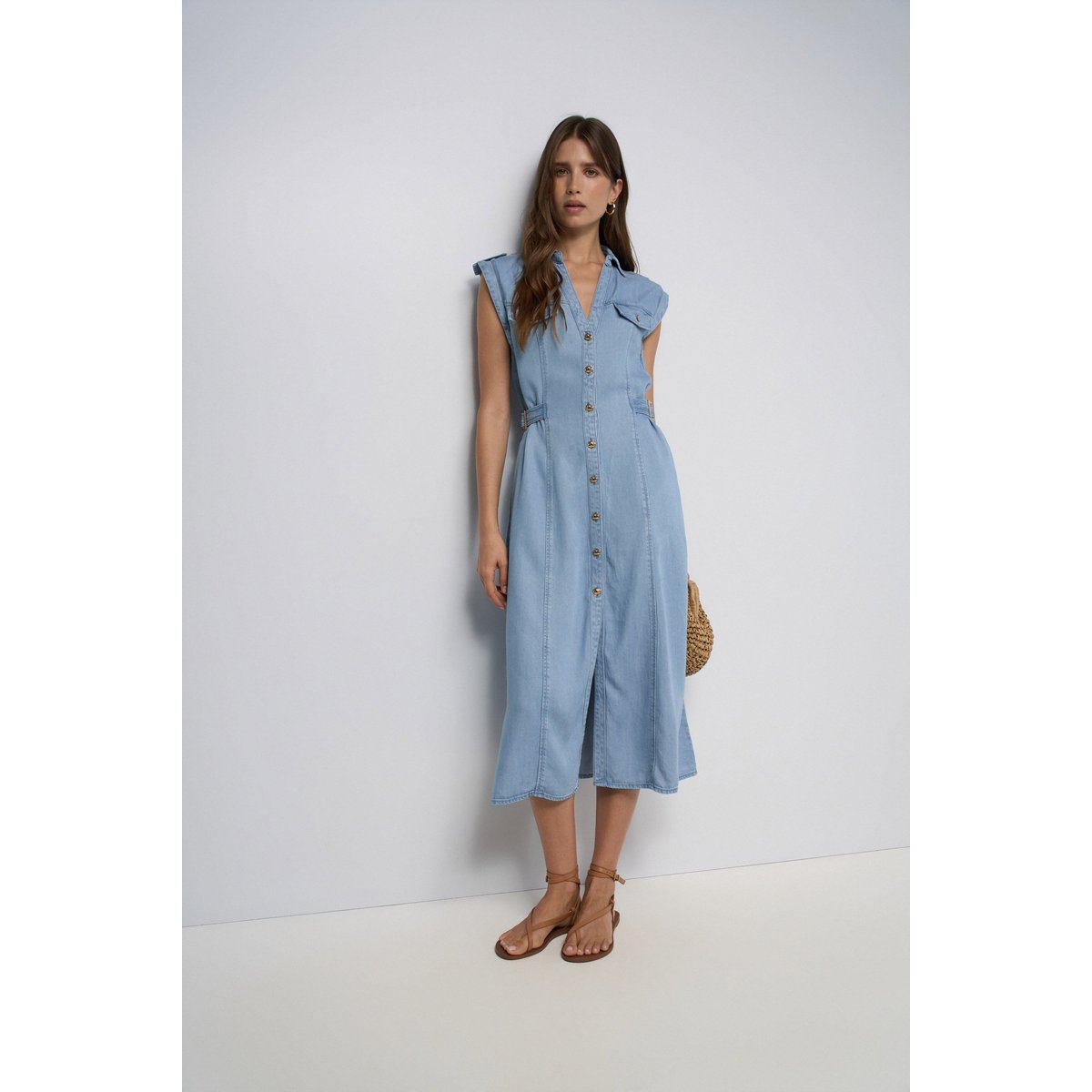 ROBE EN LIGHTDENIM bleu turquoise, SALSA JEANS