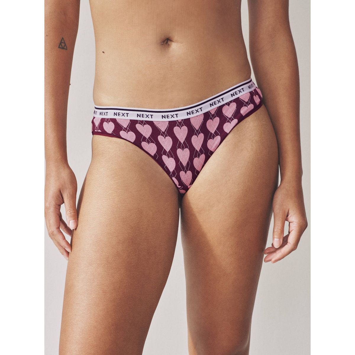 Culotte en coton à logo, lot de 4 carreaux argyle bleu marine, NEXT