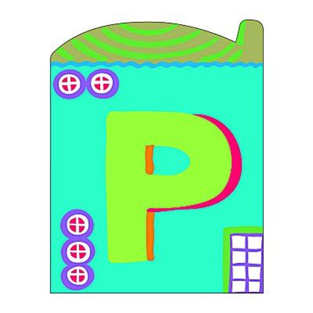 Lettre P maison autres, DJECO