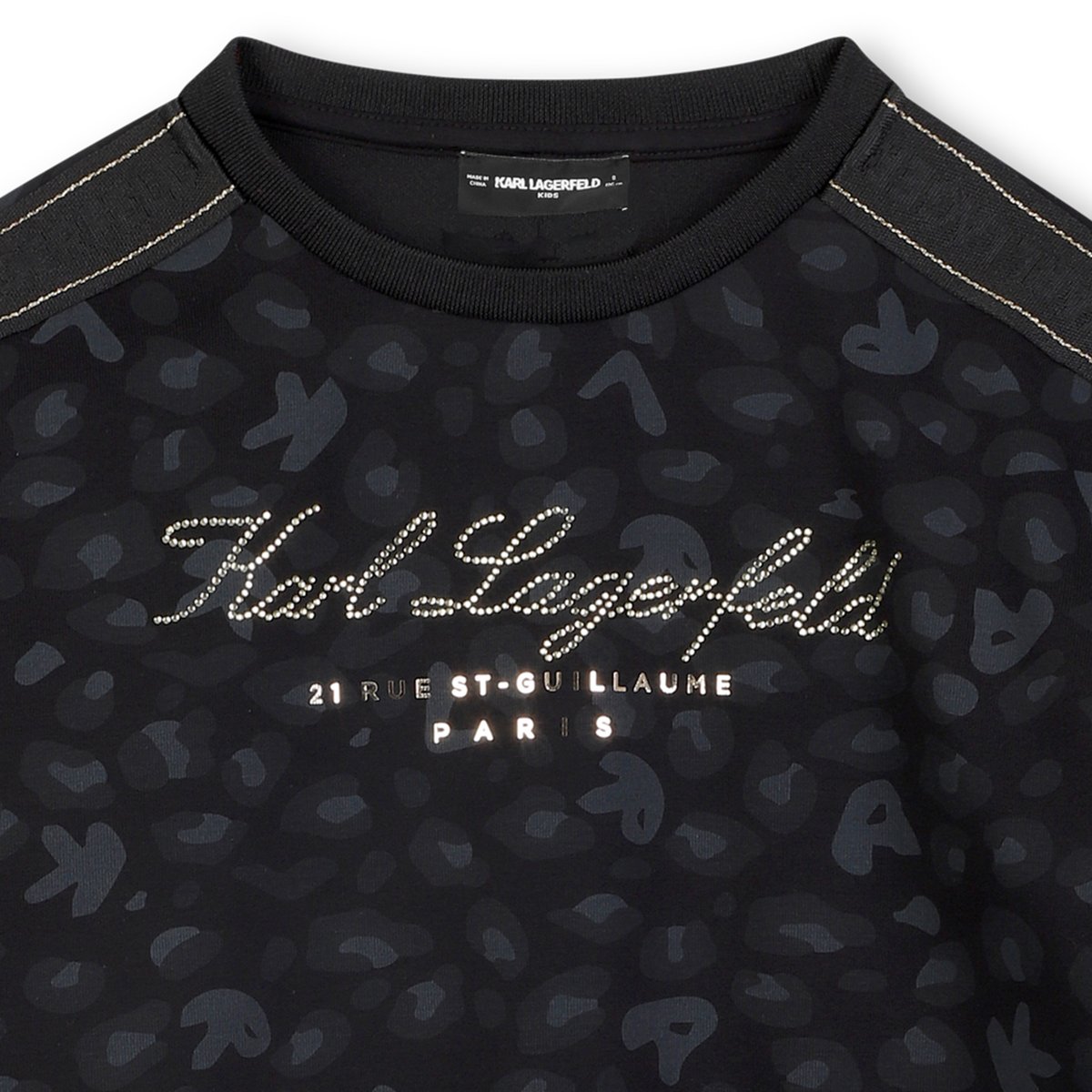 Sweat en double maillot black, KARL LAGERFELD KIDS