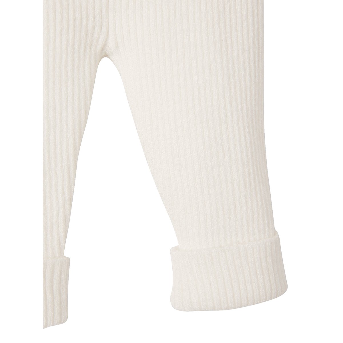 Ensemble bébé mixte gilet pantalon en tricot blanc, VERTBAUDET