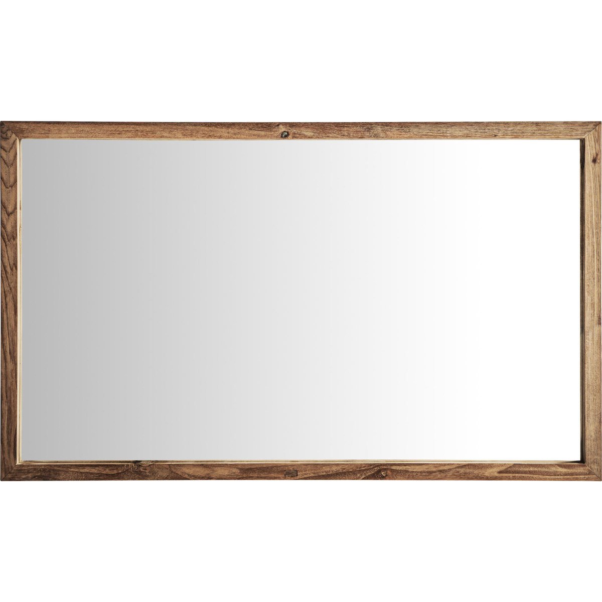 Miroir rustique en bois de teck brun clair et miroir, RECOLLECTION