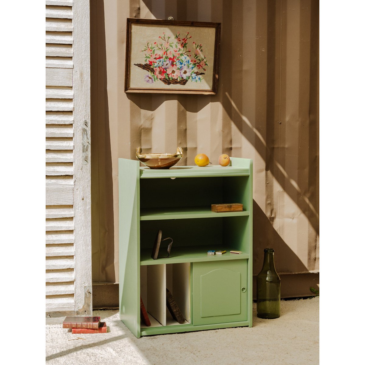 Étagère en bois vert Gaëlle N°879 - Bon état vert, DEBONGOUT
