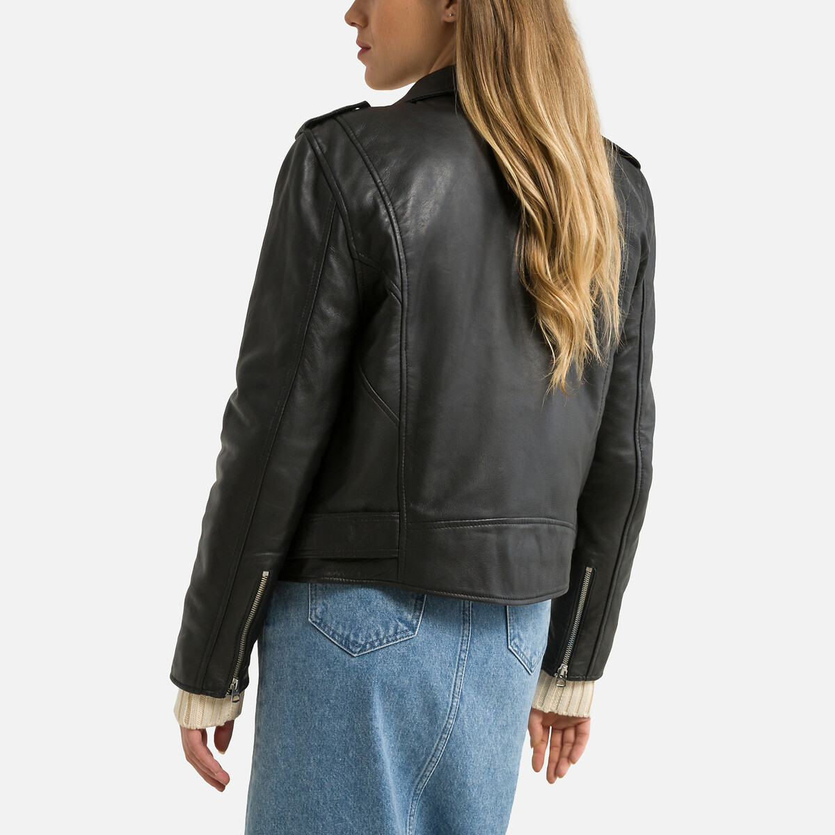 Perfecto en cuir d'agneau LCW8600 noir, SCHOTT