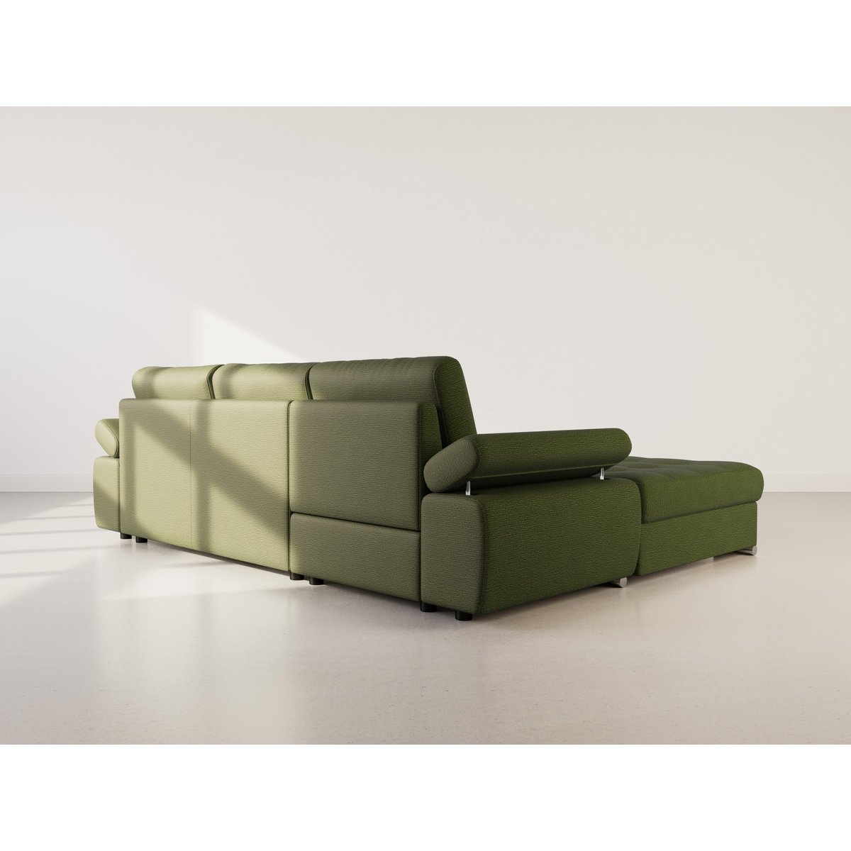 Canapé d'Angle Convertible 4 places - BIANCA vert, BEST MOBILIER