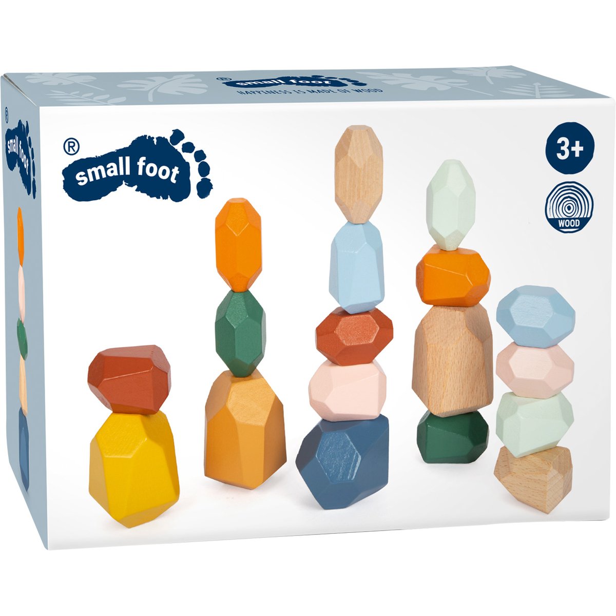 Pierres d'équilibre en bois Safari beige, SMALL FOOT COMPANY
