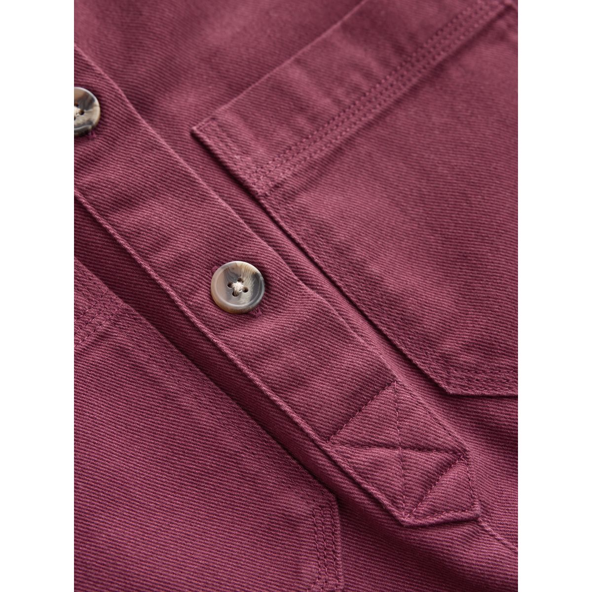 Robe courte en sergé à manches longues rouge bordeaux, NEXT