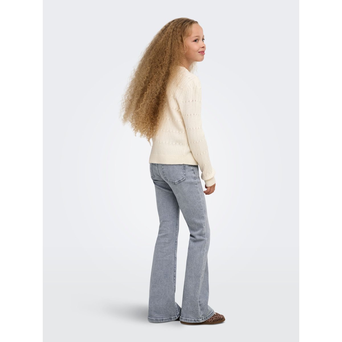Jean Flared medium grey denim, KIDS ONLY