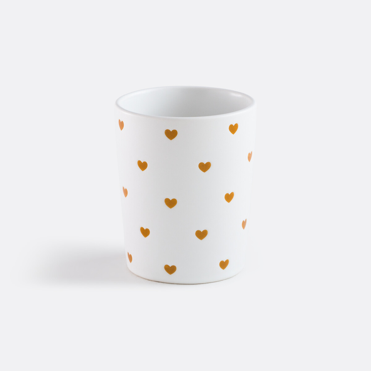 Lot de 2 tasses imprimé cœurs, SCACCO caramel, LA REDOUTE INTERIEURS