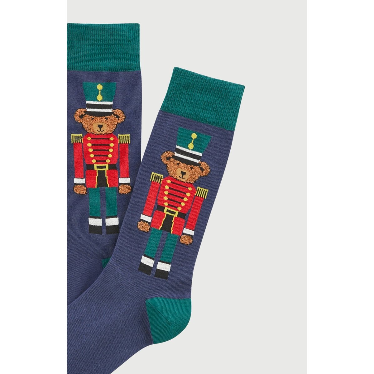 Chaussettes en coton imprimé Teddy Casse-noisette Marine marine, ARTHUR