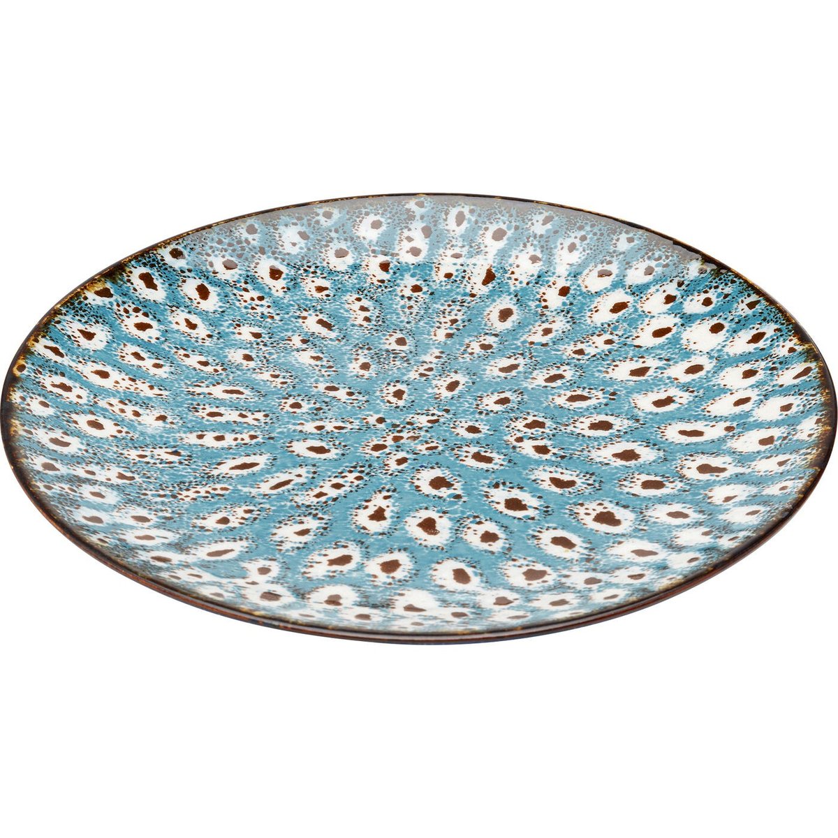 Lot de 4 assiettes à dessert en porcelaine, GIOIA bleu, KARE DESIGN