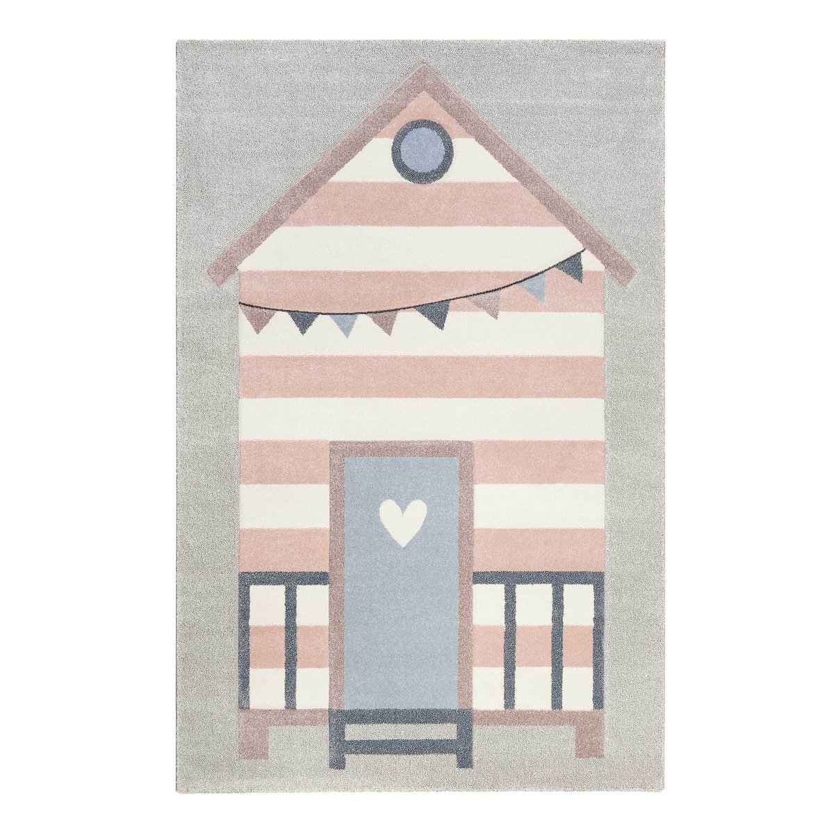 Tapis motif cabine de plage ,  Sea Castle gris, ESPRIT