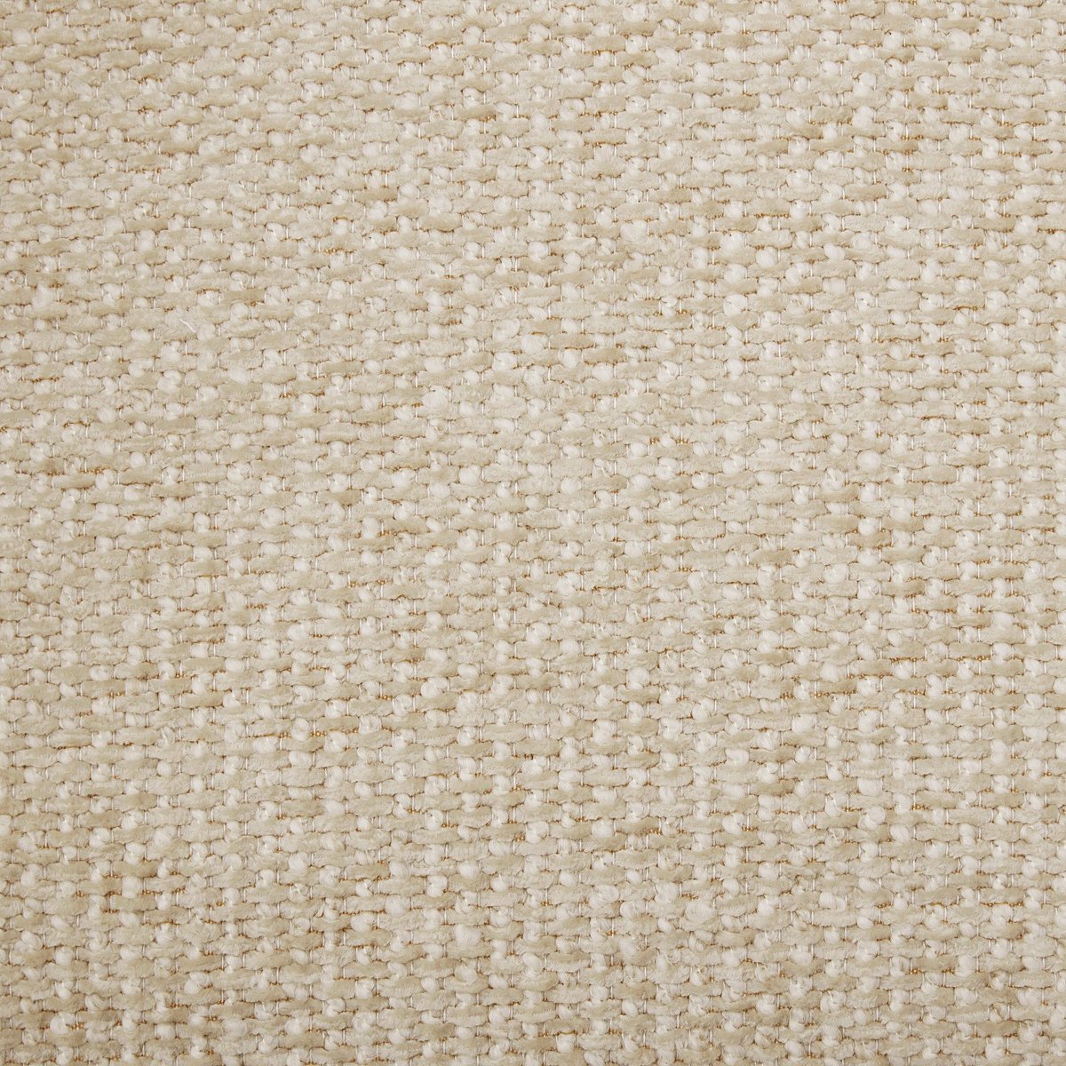 Fauteuil droit polyester CALUSO crème, HABITAT