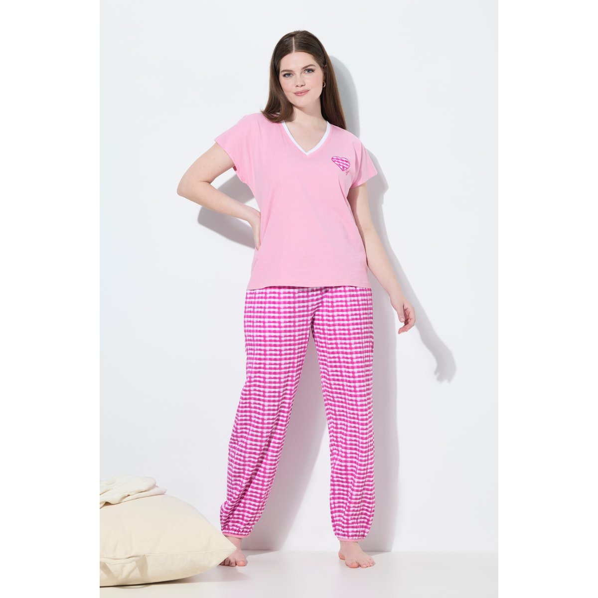 Pyjama à carreaux rose, ULLA POPKEN