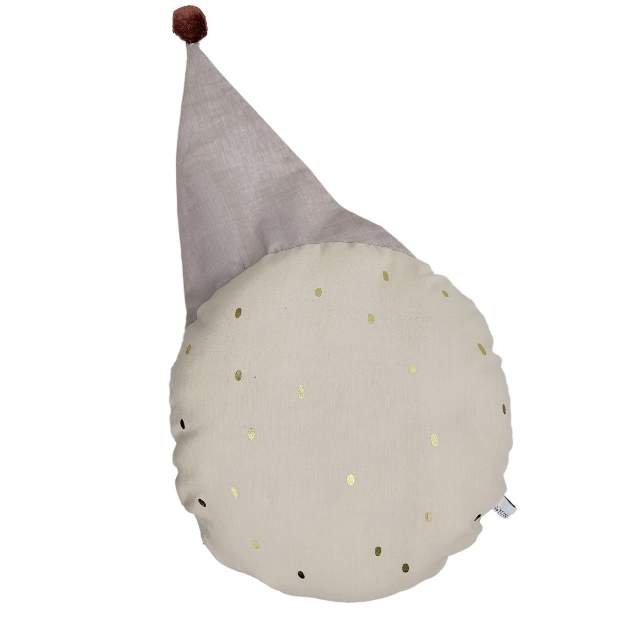 Coussin rond SKY DREAM Déhoussable, 100% coton beige, EDEN
