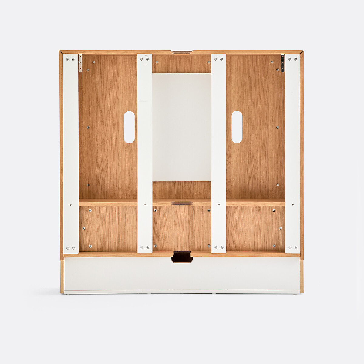 Tv-meubel voor wandmontage, eiken fineer, met 1 nis, LASTER eikkleur, LA REDOUTE INTERIEURS