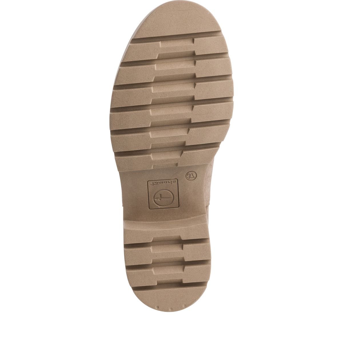 Boots chunky en cuir marron taupe suède, TAMARIS