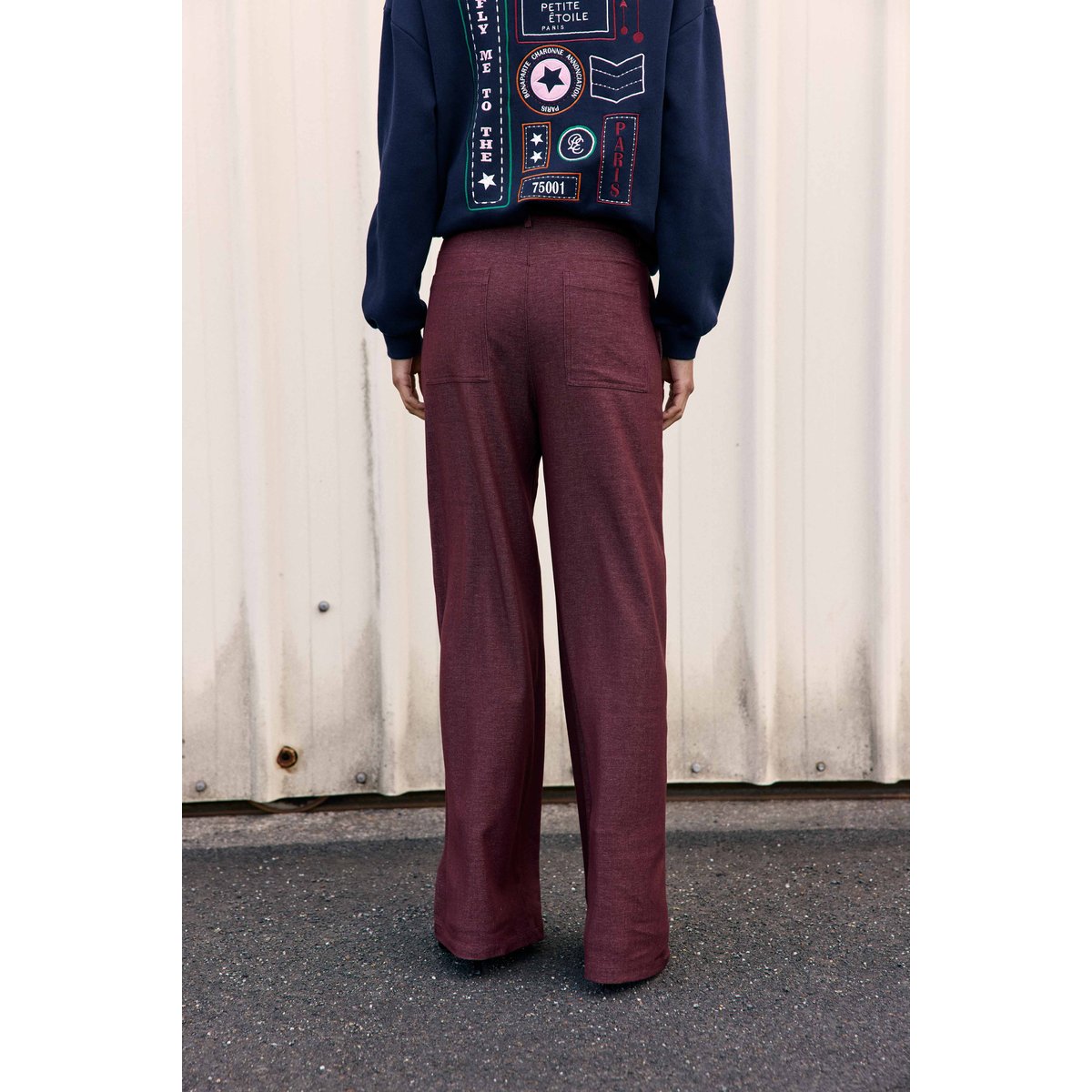 PANTALON uni PELYA 55-bordeaux, LA PETITE ETOILE