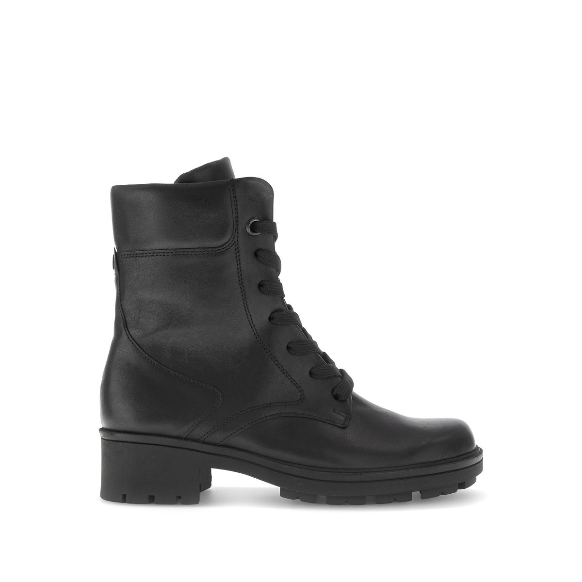Bottines en cuir à talon décroché noir, GABOR