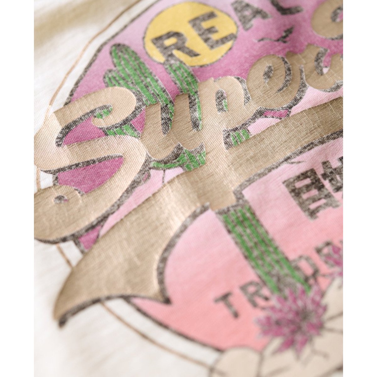 Débardeur Vintage Logo Narrative blanc cassé, SUPERDRY