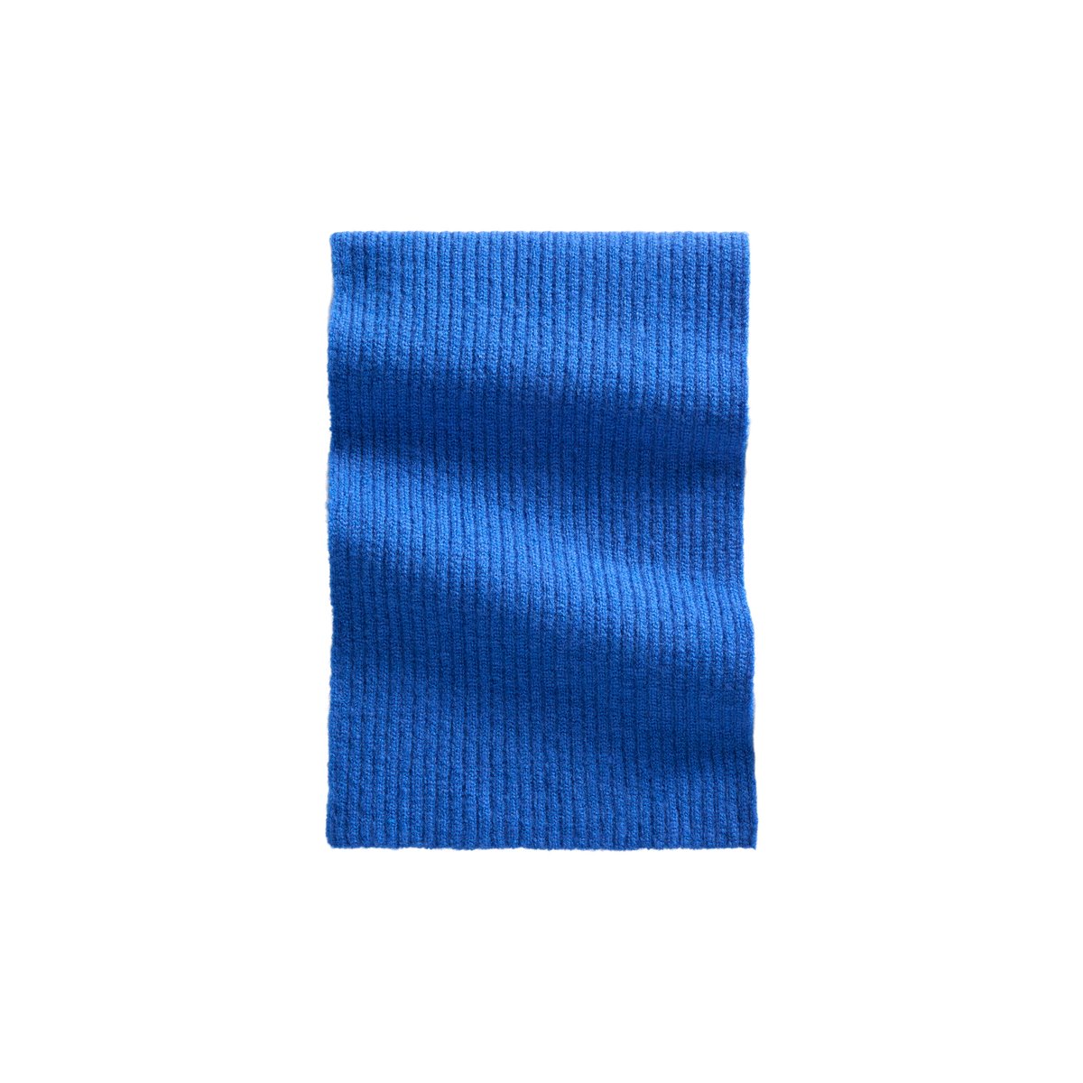 Écharpe en maille bouclée en mélange de laine vierge douce bleu moyen, MARC O’POLO DENIM