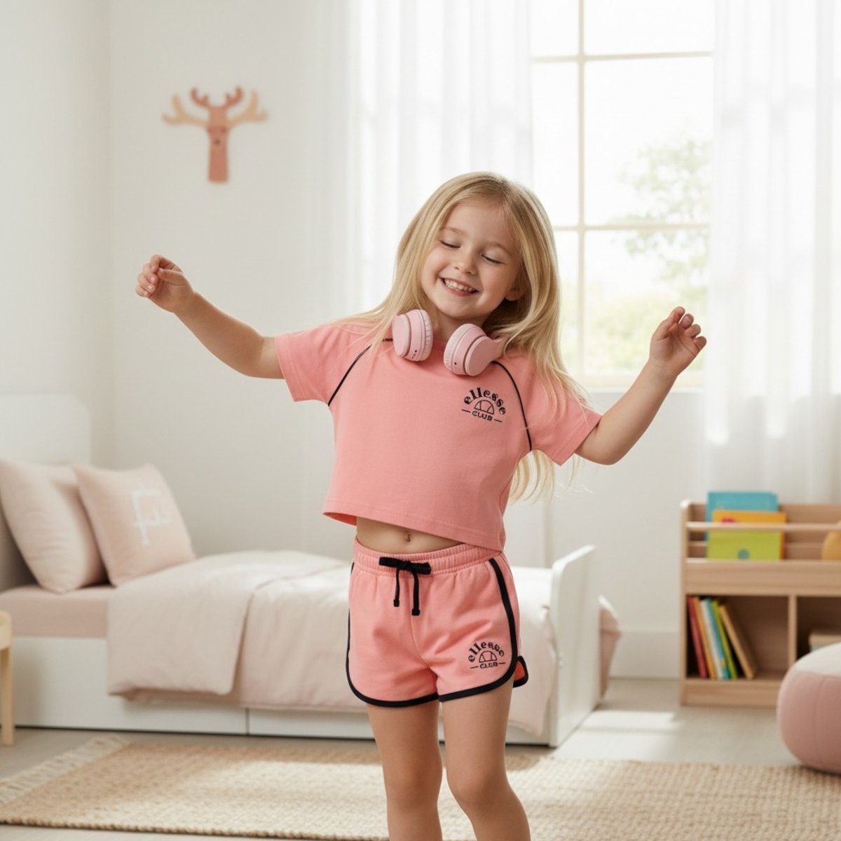 Ensemble t-shirt et short assorti CLUB rose, ELLESSE