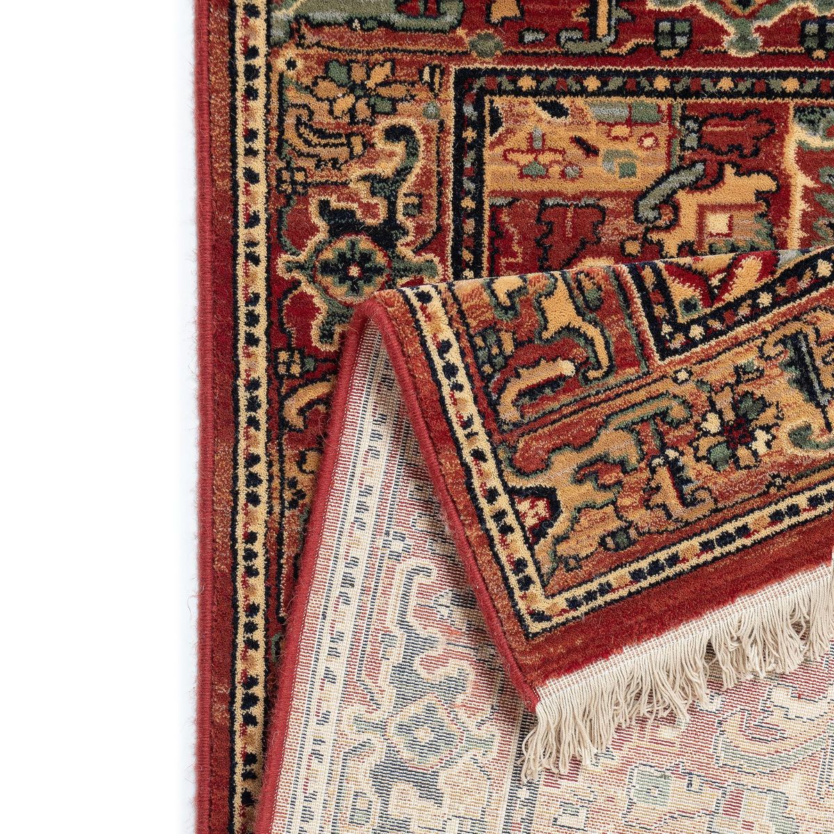 Tapis tissé au design oriental - SAHARNA rouge multicolore, THEKO