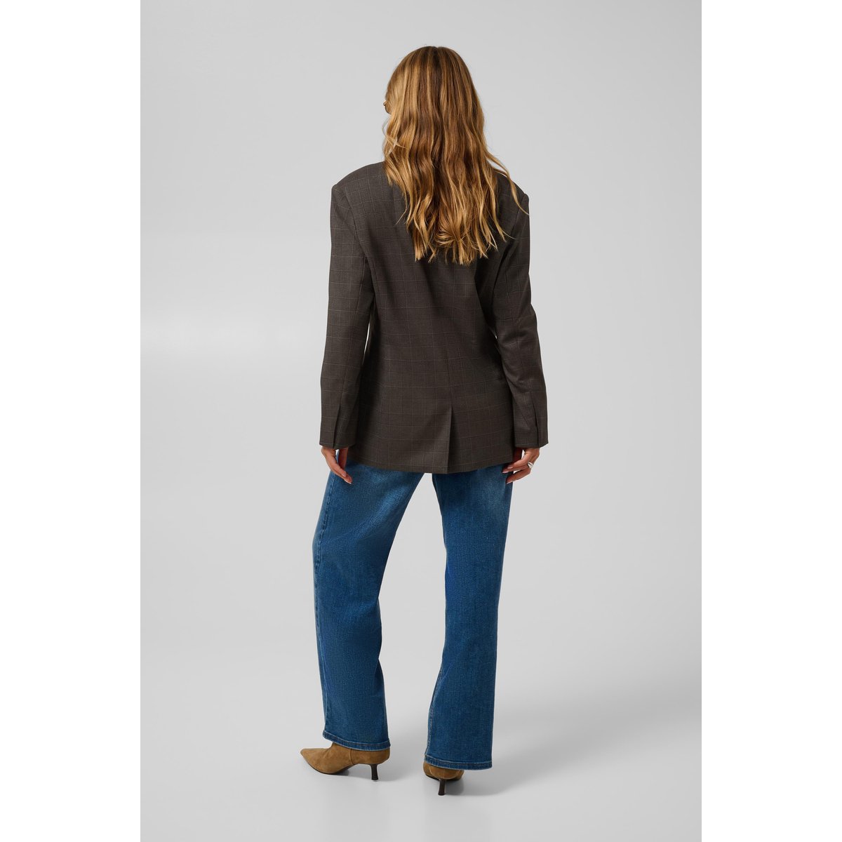 Blazer gris dark grey check, KAFFE