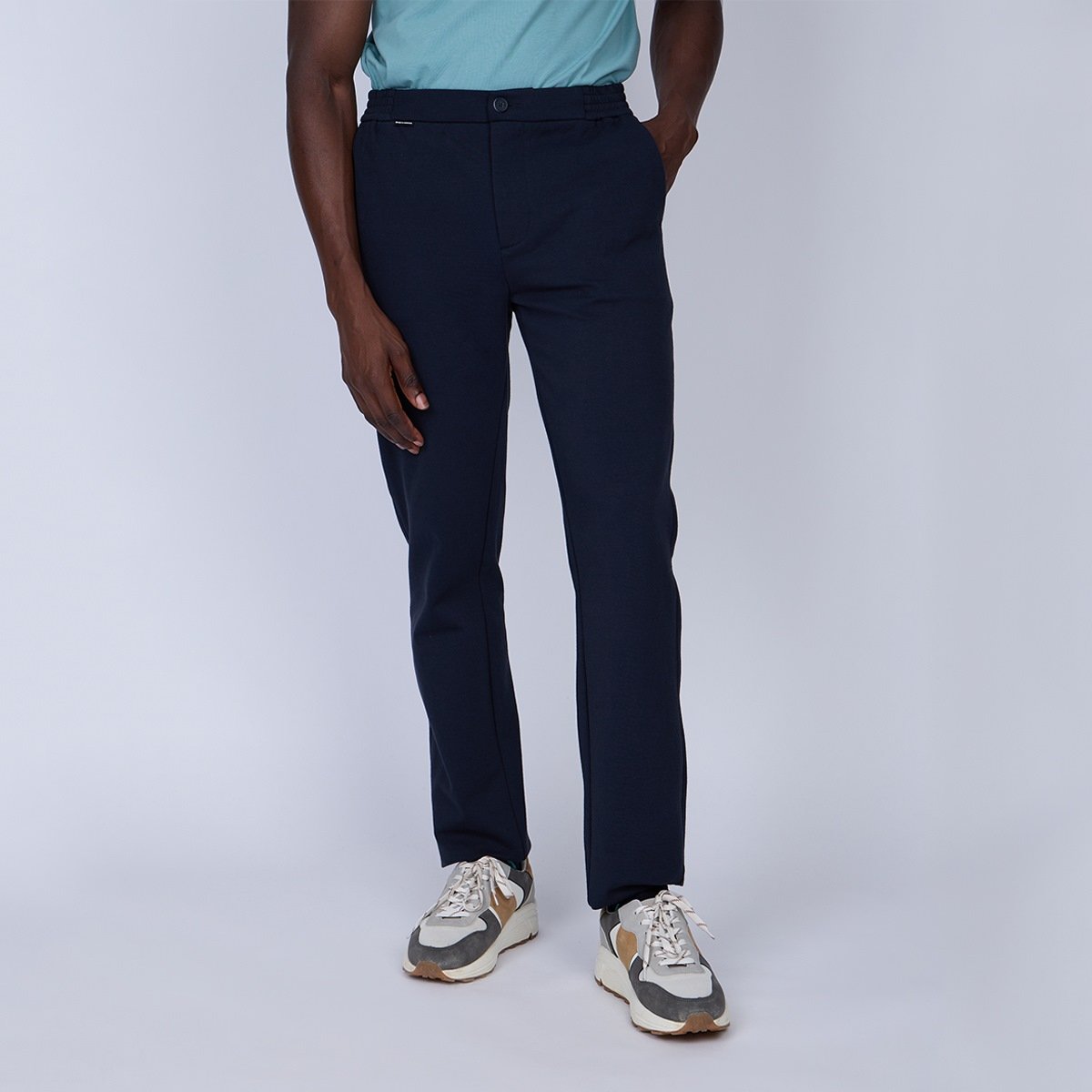 Chino maille bleu marine, MISE AU GREEN