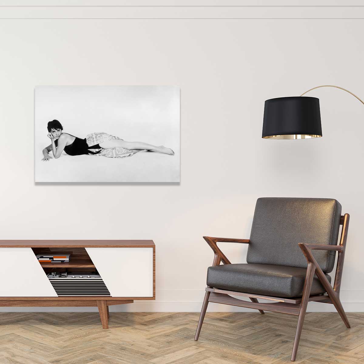 Tableau connu - Sophia Loren La péniche du bonheur tableau alu dibond, HEXOA