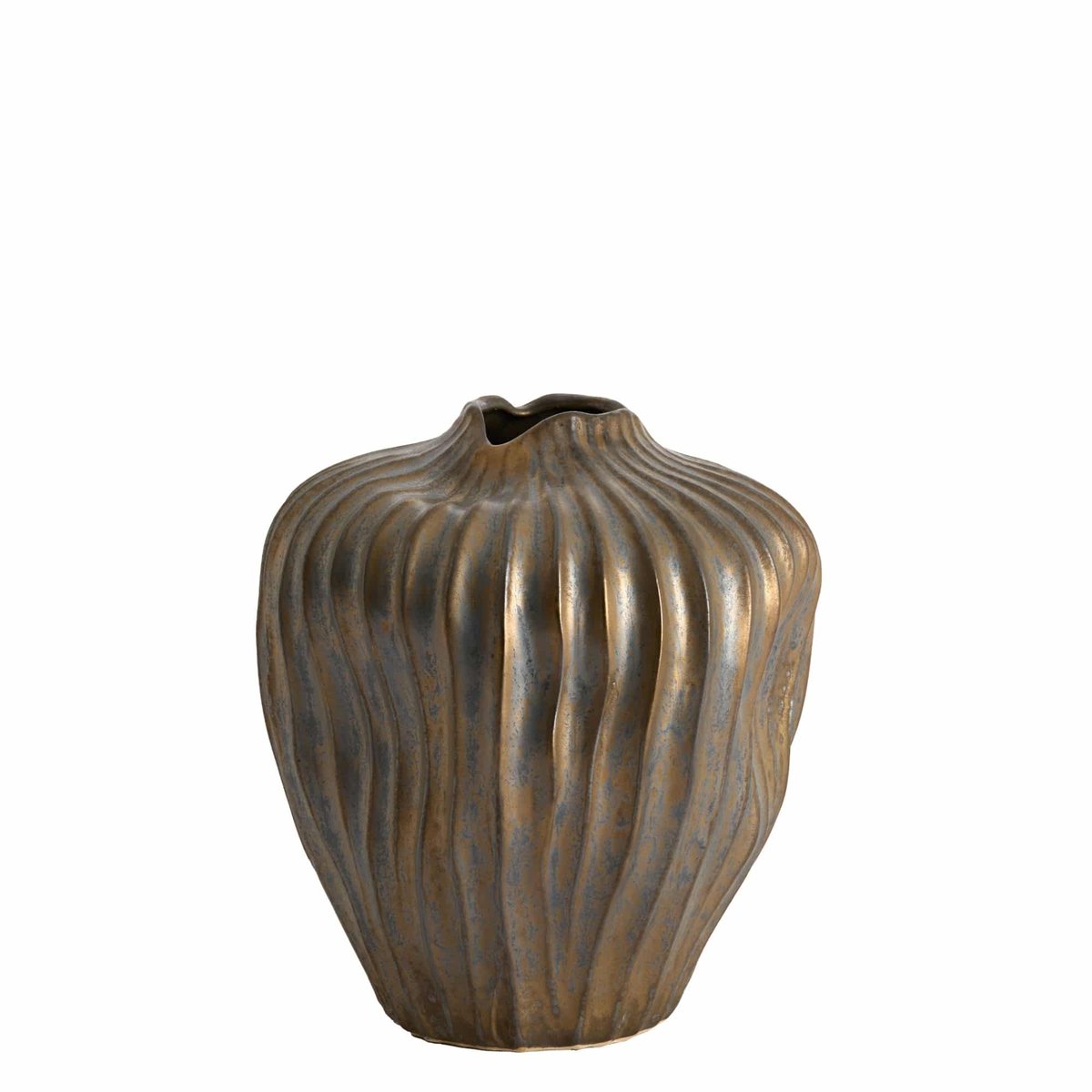 Vase Céramique VECHHIA bronze antique, LIGHT & LIVING