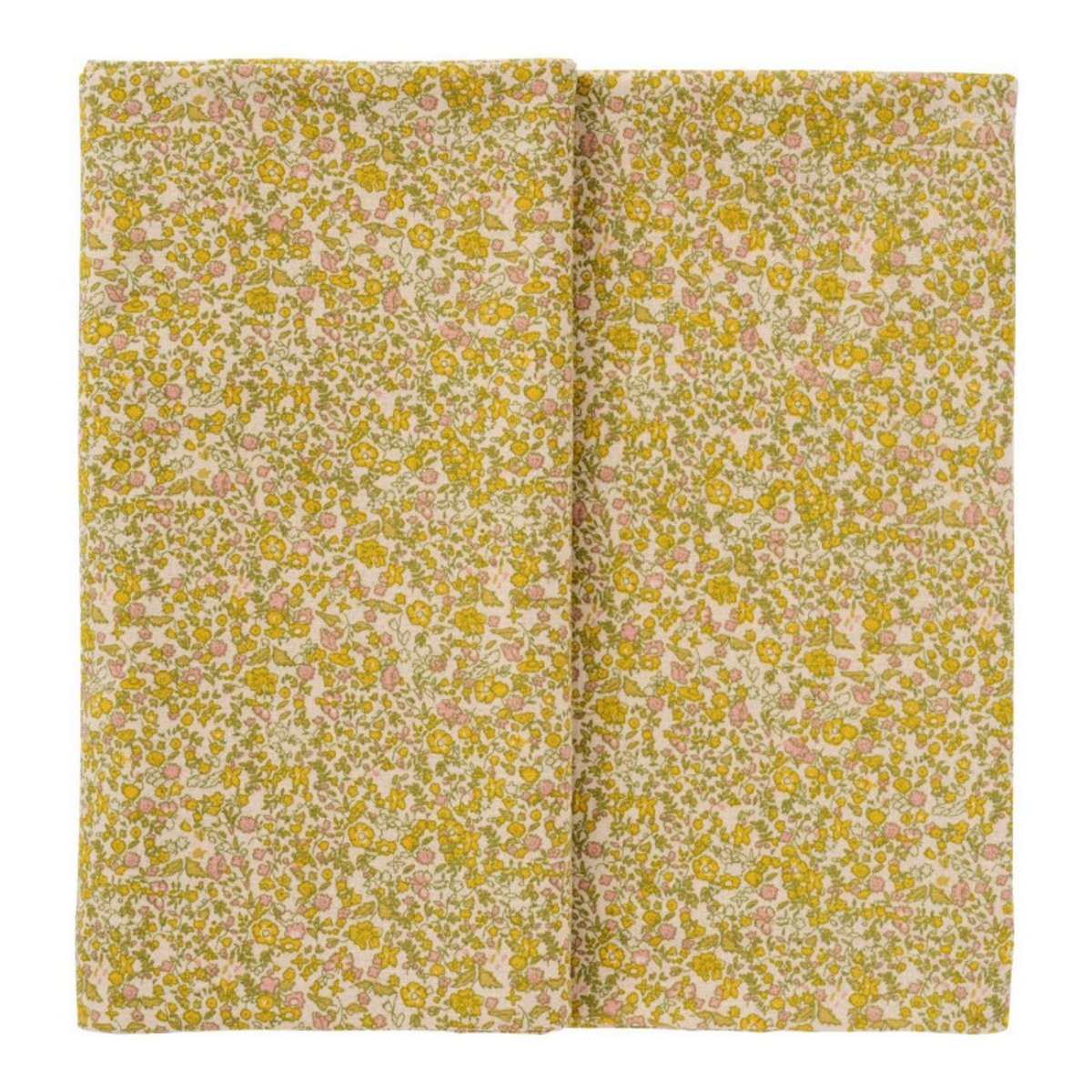 Nappe coton rectangulaire petites fleurs Rita jaune, IB LAURSEN