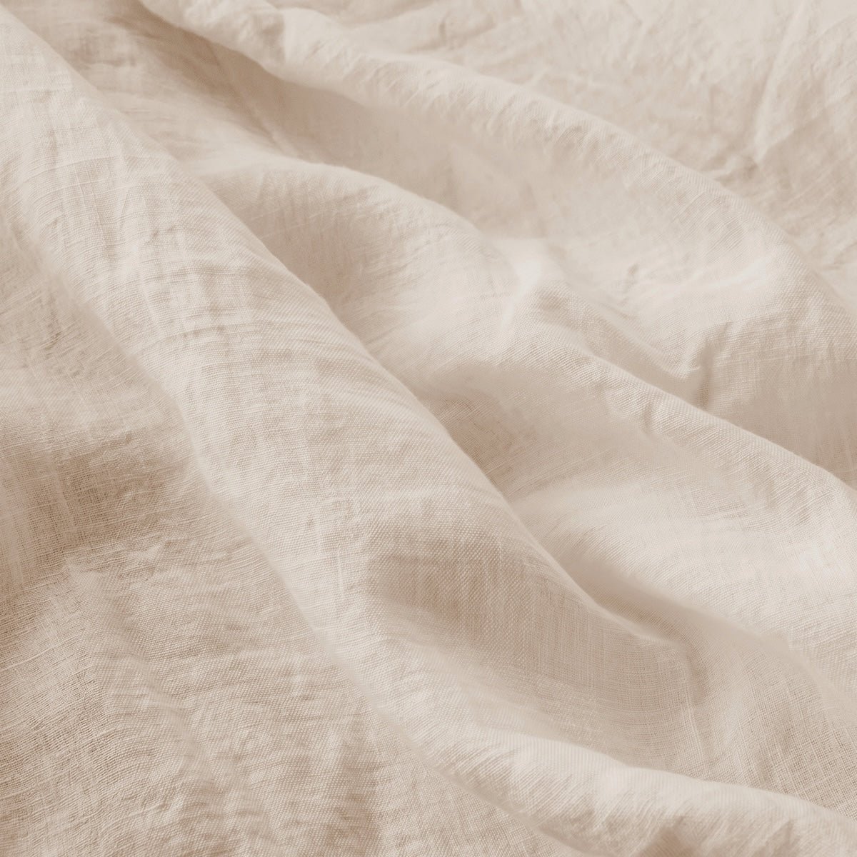 Taie d'oreiller (x2) lin lavé ADELE Made in Europe beige clair, FEBRONIE