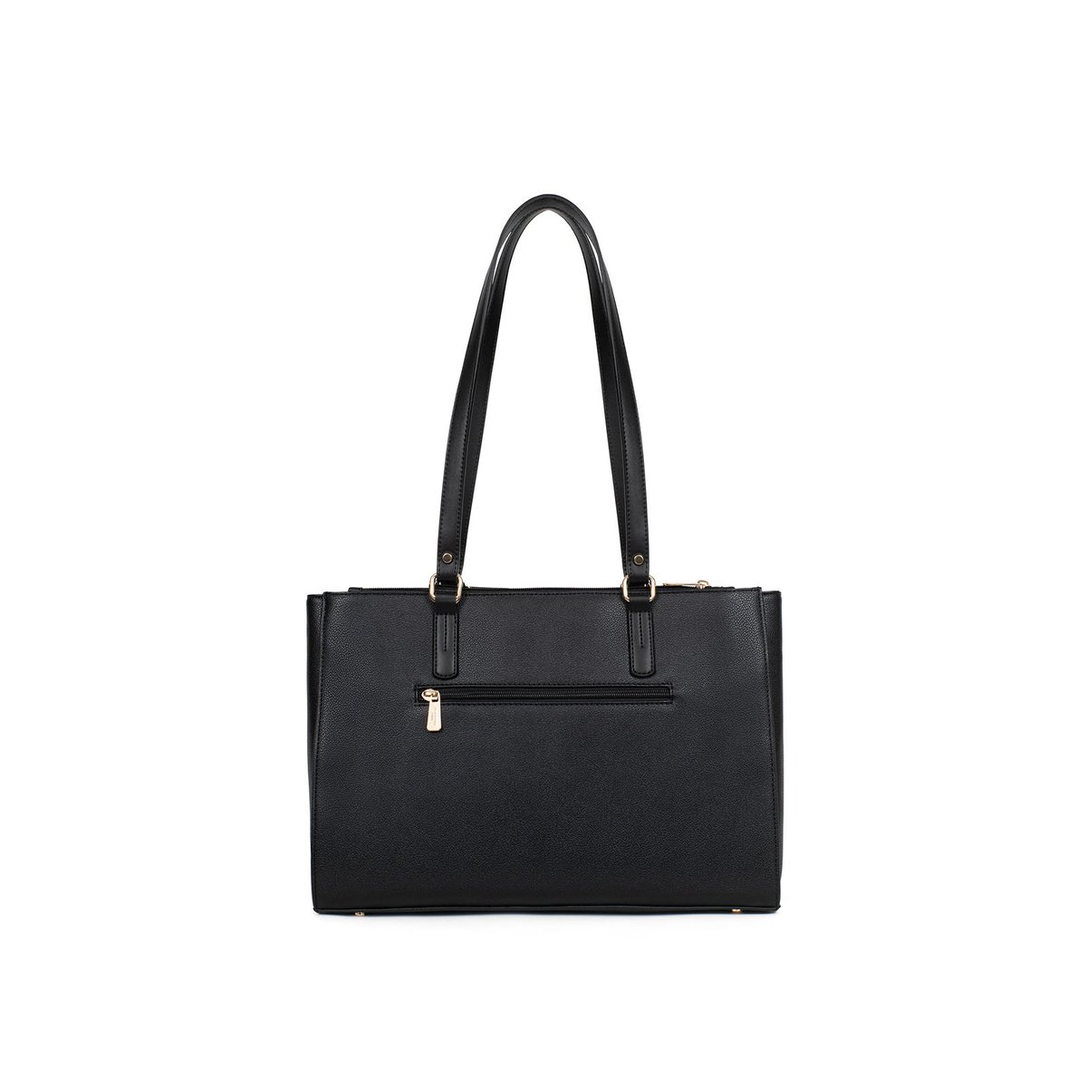 Sac cabas porté épaule MAÉ noir, HEXAGONA