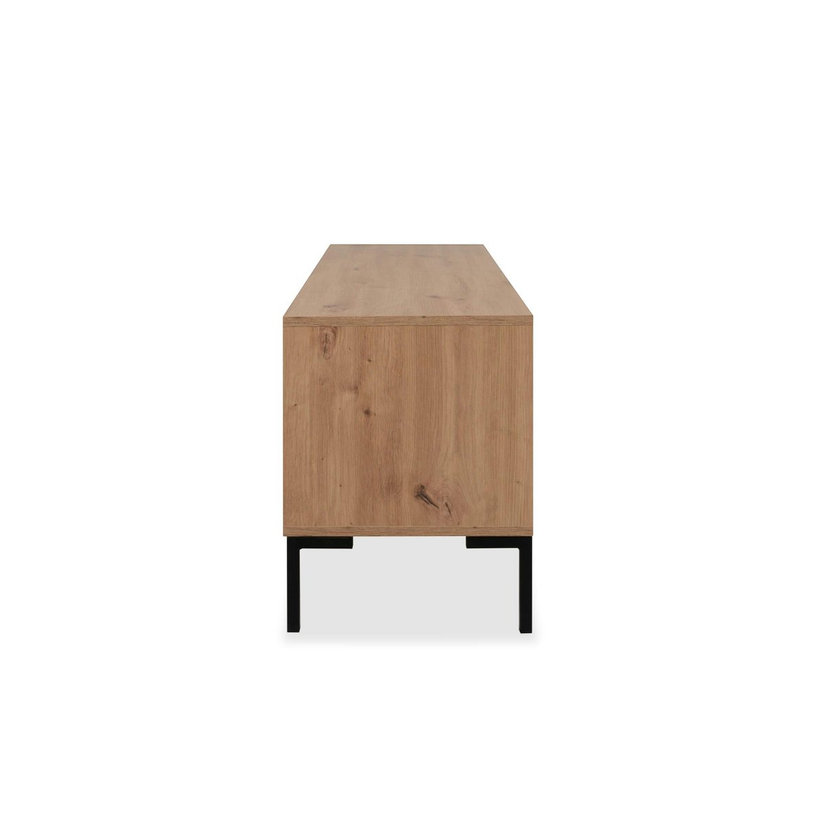 Meuble TV décor bois 2 portes 2 niches KARVI bois naturel, PIER IMPORT