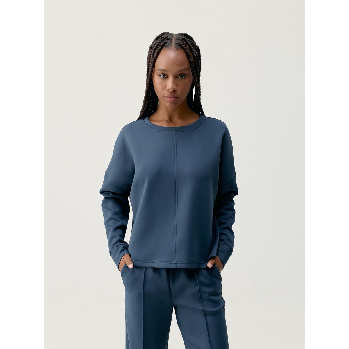 Sweat Recovery sans capuche Performance INIYA bleu-gris, BORN