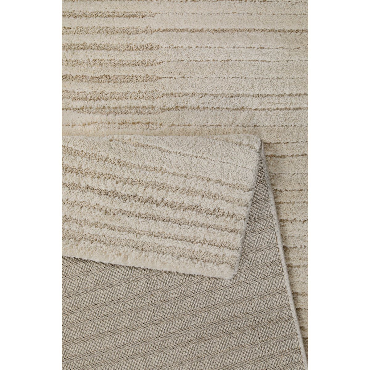 Tapis design à rayures à relief , Sven beige crème, WECON HOME