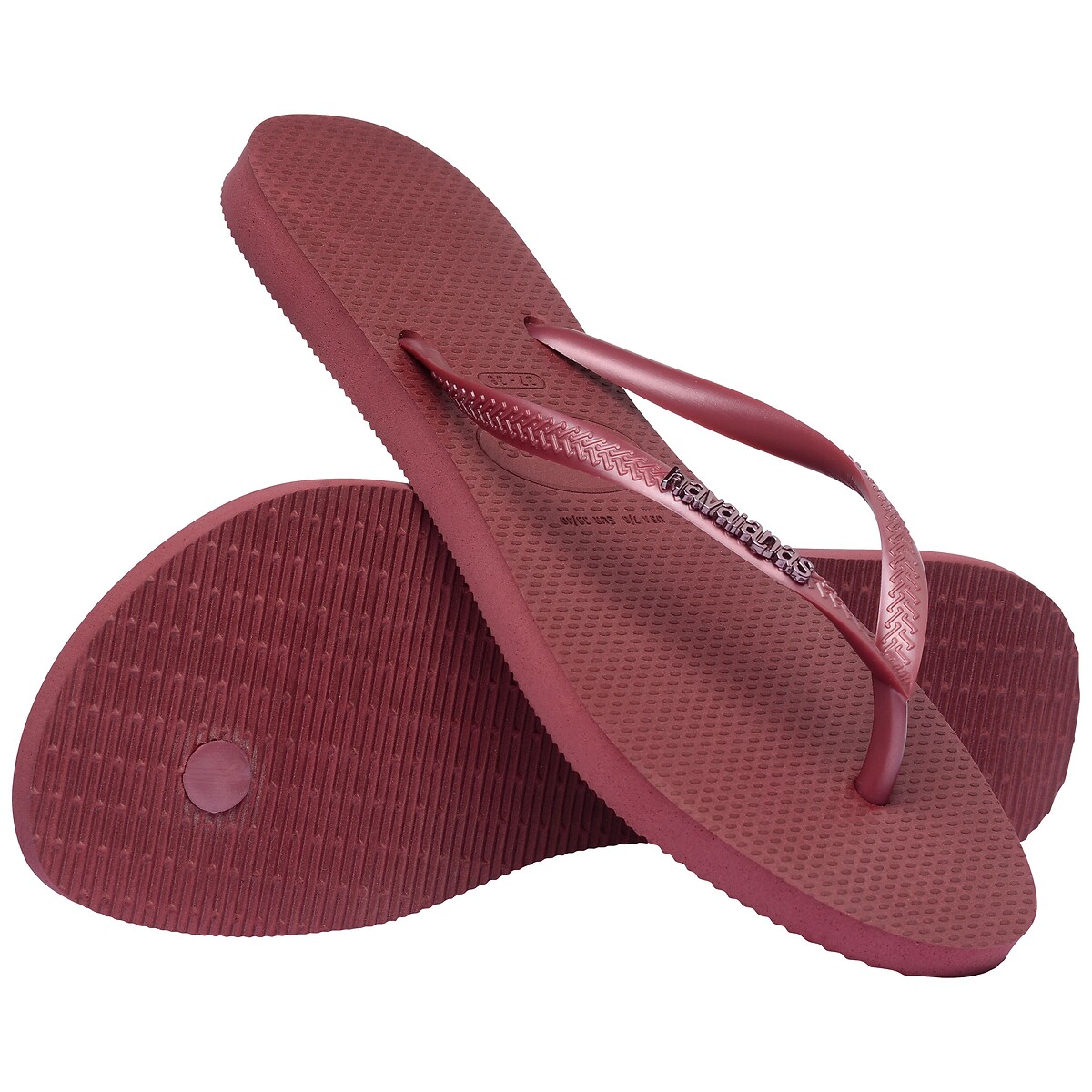 Teenslippers HAV SLIM LOGO METALLIC bordeaux , HAVAIANAS