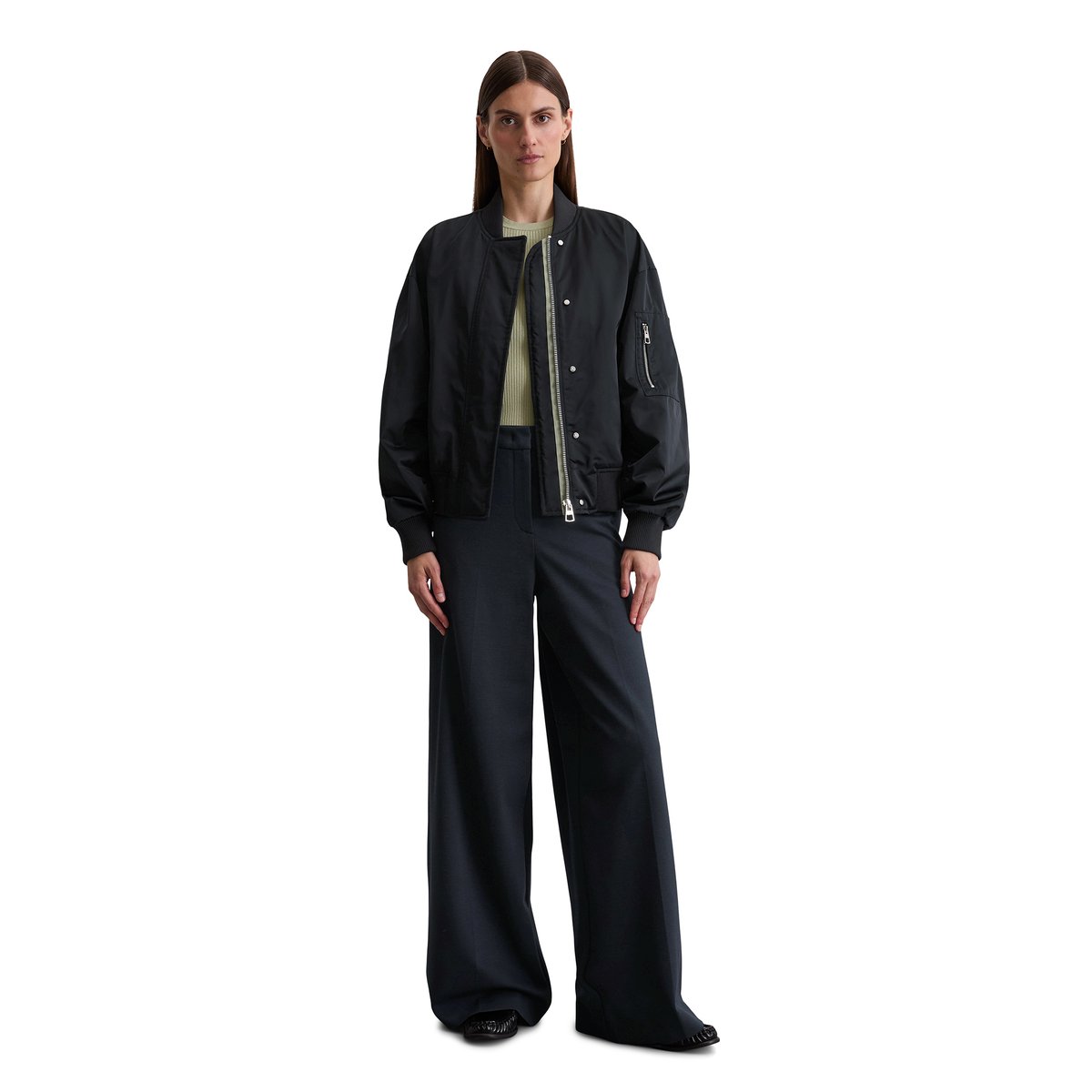 Blouson Travel Collection en sergé de polyester recyclé bleu foncé, MARC O'POLO