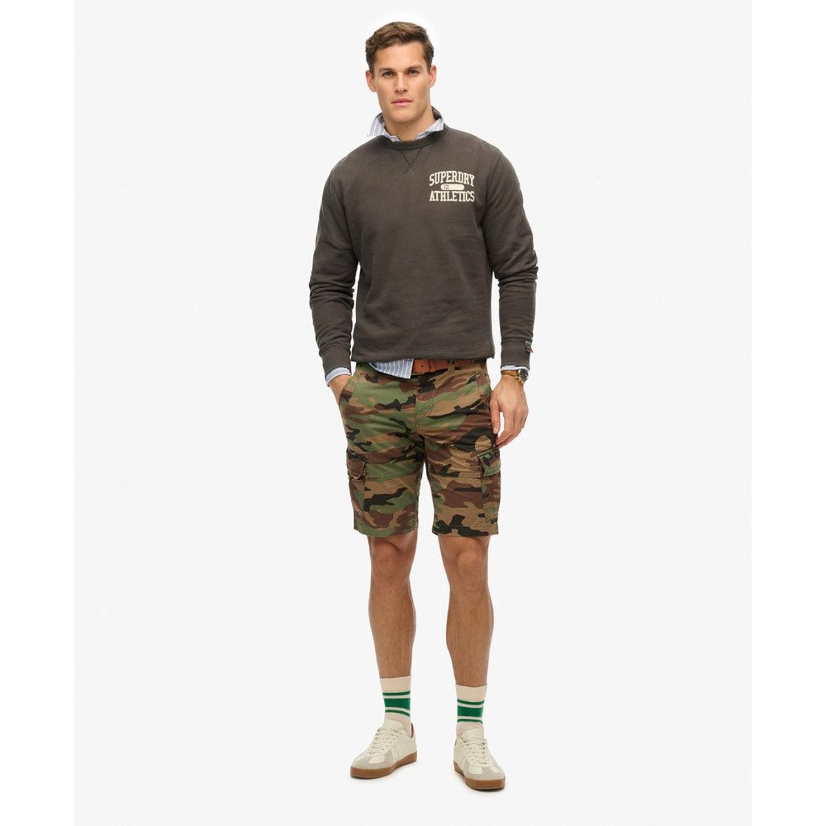 Sweatshirt Athletic Essentials Col Rond anthracite, SUPERDRY
