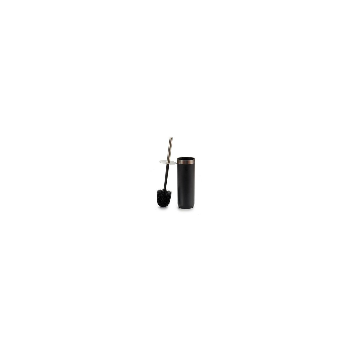 Balai Brosse WC Inox et Plastique Noir noir, WADIGA