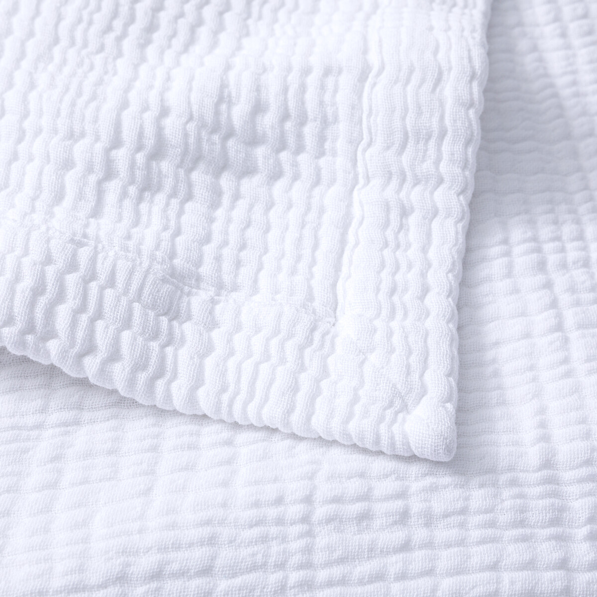 Plaid en gaze de coton, YAFA blanc, AM.PM