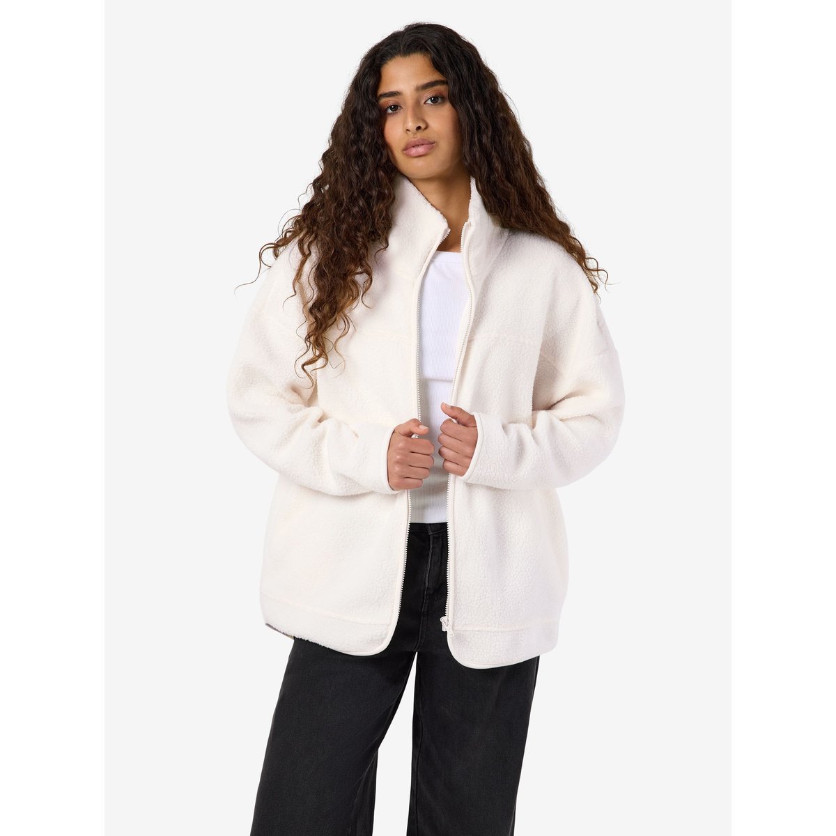 Veste Polaire blanc - eggnog1, NOISY MAY