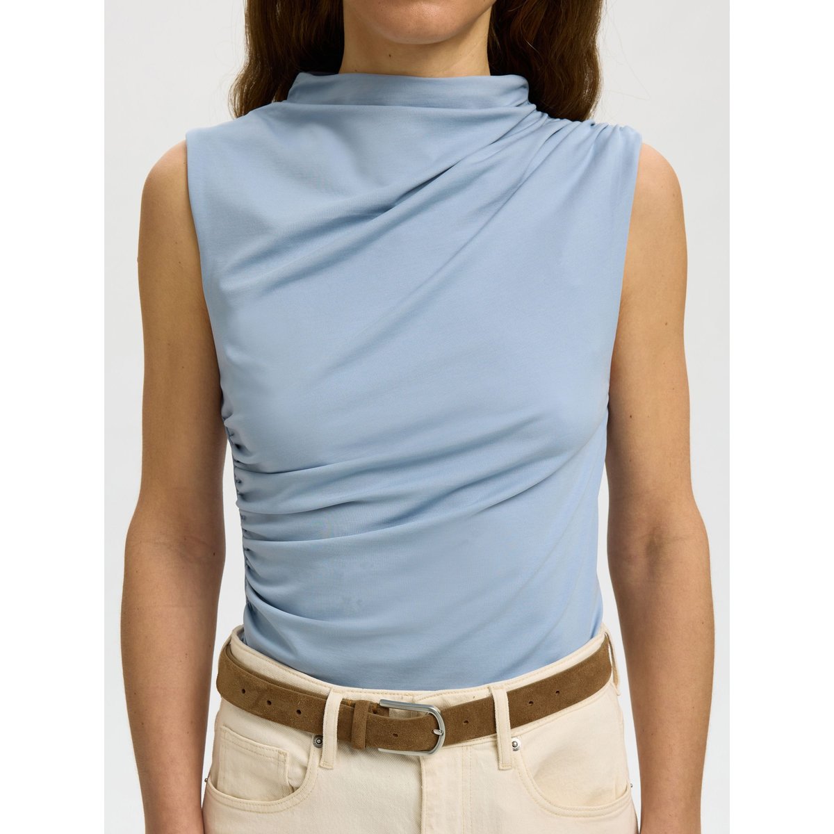 Top bleu - dusty blue1, SELECTED